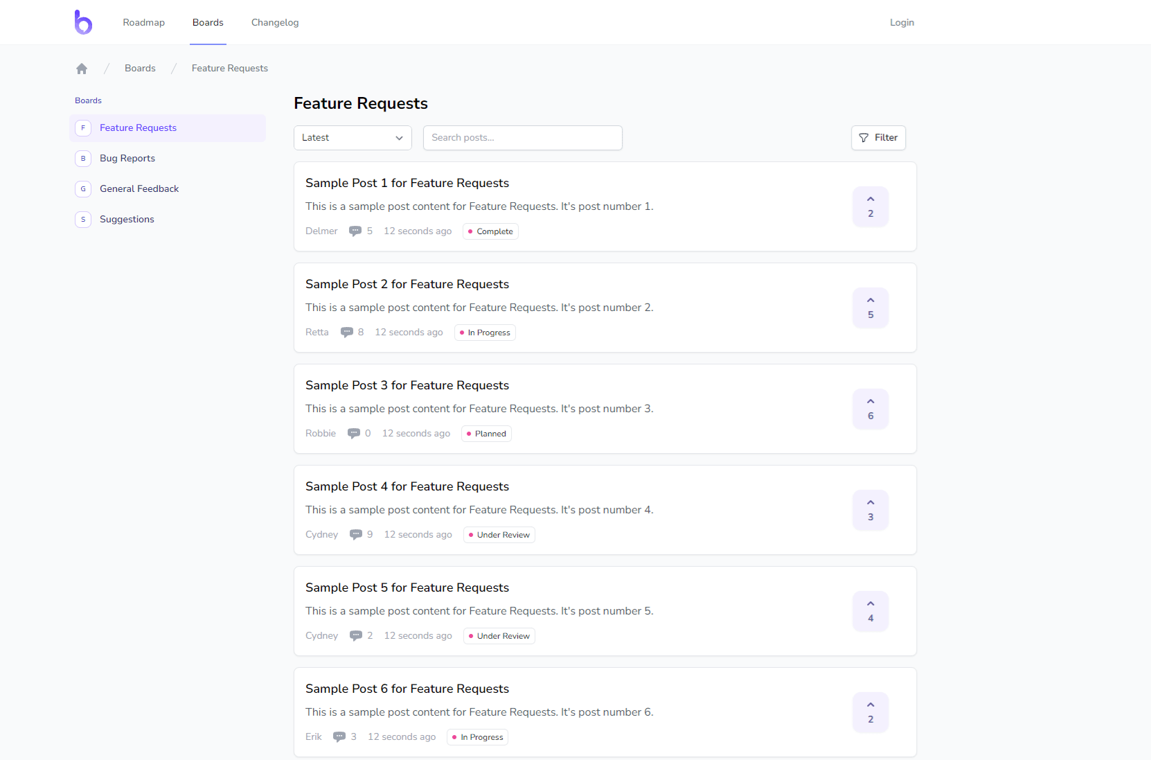 Boardly dashboard preview